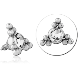 SURGICAL STEEL GRADE 316L JEWELED MICRO ATTACHMENT INTERNALLY THREADED PINS