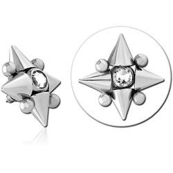 SURGICAL STEEL GRADE 316L JEWELED MICRO ATTACHMENT INTERNALLY THREADED PINS