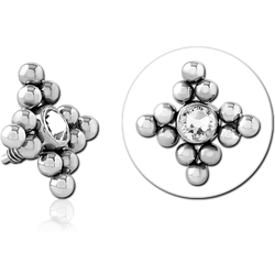 SURGICAL STEEL GRADE 316L JEWELED MICRO ATTACHMENT INTERNALLY THREADED PINS