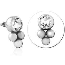 SURGICAL STEEL GRADE 316L JEWELED MICRO ATTACHMENT INTERNALLY THREADED PINS