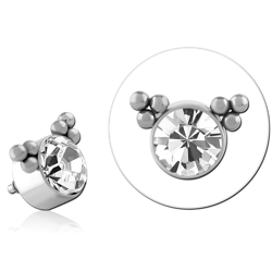 SURGICAL STEEL GRADE 316L JEWELED MICRO ATTACHMENT INTERNALLY THREADED PINS