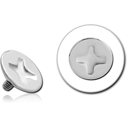 SURGICAL STEEL GRADE 316L SCREW HEAD ATTACHMENT FOR INTERNALLY THREADED PINS