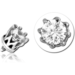 SURGICAL STEEL GRADE 316L JEWELED ATTACHMENT FOR 1.6MM INTERNALLY THREADED PINS