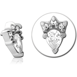 SURGICAL STEEL GRADE 316L JEWELED ATTACHMENT FOR 1.6MM INTERNALLY THREADED PINS