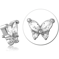 SURGICAL STEEL GRADE 316L JEWELED ATTACHMENT FOR 1.6MM INTERNALLY THREADED PINS