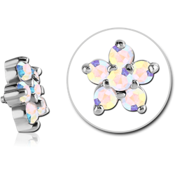 SURGICAL STEEL GRADE 316L FLOWER ATTACHMENT FOR INTERNALLY THREADED PINS