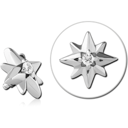 SURGICAL STEEL GRADE 316L JEWELED ATTACHMENT FOR 1.6MM INTERNALLY THREADED PINS