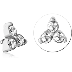 SURGICAL STEEL GRADE 316L JEWELED ATTACHMENT FOR 1.6MM INTERNALLY THREADED PINS