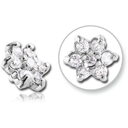 SURGICAL STEEL GRADE 316L FLOWER ATTACHMENT FOR INTERNALLY THREADED PINS