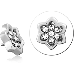 SURGICAL STEEL GRADE 316L JEWELED MICRO ATTACHMENT FOR 1.6MM INTERNALLY THREADED PINS