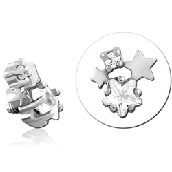 SURGICAL STEEL GRADE 316L JEWELED MICRO ATTACHMENT FOR 1.6MM INTERNALLY THREADED PINS