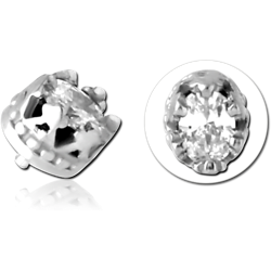 SURGICAL STEEL GRADE 316L JEWELED ATTACHMENT FOR 1.6MM INTERNALLY THREADED PINS