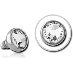 SURGICAL STEEL GRADE 316L JEWELED DISC FOR INTERNALLY THREADED PINS