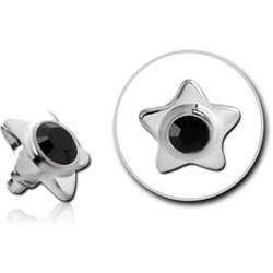 SURGICAL STEEL GRADE 316L JEWELED MICRO STAR FOR INTERNALLY THREADED PINS