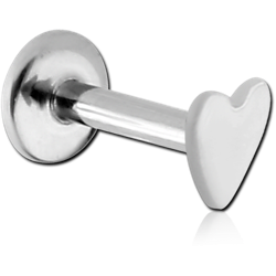 SURGICAL STEEL GRADE 316L INTERNALLY THREADED MICRO LABRET WITH HEART