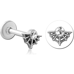 SURGICAL STEEL GRADE 316L INTERNALLY THREADED JEWELED MICRO LABRET