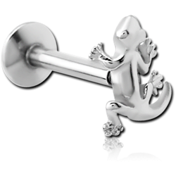 SURGICAL STEEL GRADE 316L INTERNALLY THREADED MICRO LABRET WITH SALAMANDER