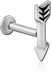 STAINLESS STEEL GRADE 304 INTERNALLY THREADED MICRO LABRET - AROW