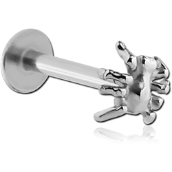 SURGICAL STEEL GRADE 316L INTERNALLY THREADED MICRO LABRET WITH SPIDER