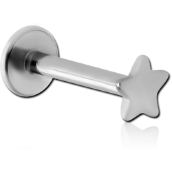 SURGICAL STEEL GRADE 316L INTERNALLY THREADED MICRO LABRET WITH STAR