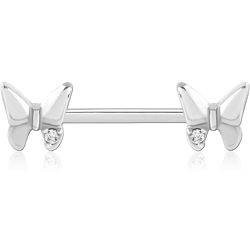 SURGICAL STEEL GRADE 316L  NIPPLE PIERCING INTERNAL THREADED BAR