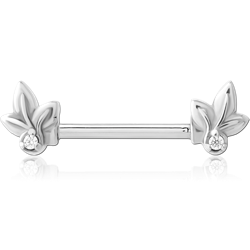 SURGICAL STEEL GRADE 316L NIPPLE PIERCING INTERNAL THREADED BAR