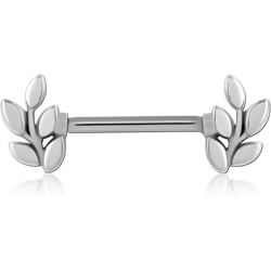 SURGICAL STEEL GRADE 316L NIPPLE PIERCING INTERNAL THREADED BAR