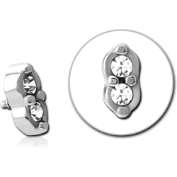 SURGICAL STEEL GRADE 316L JEWELED MICRO ATTACHMENT FOR 1.2MM INTERNALLY THREADED PINS