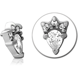 SURGICAL STEEL GRADE 316L JEWELED MICRO ATTACHMENT FOR 1.2MM INTERNALLY THREADED PINS