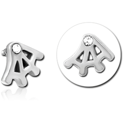 SURGICAL STEEL GRADE 316L JEWELED MICRO ATTACHMENT FOR 1.2MM INTERNALLY THREADED PINS