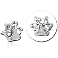 SURGICAL STEEL GRADE 316L JEWELED MICRO ATTACHMENT FOR 1.2MM INTERNALLY THREADED PINS