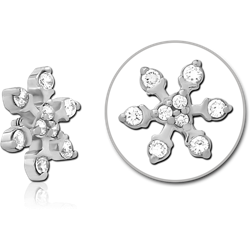 SURGICAL STEEL GRADE 316L JEWELED MICRO ATTACHMENT FOR 1.2MM INTERNALLY THREADED PINS