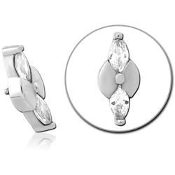 SURGICAL STEEL GRADE 316L JEWELED MICRO ATTACHMENT FOR 1.2MM INTERNALLY THREADED PINS