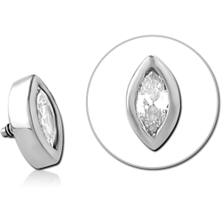 SURGICAL STEEL GRADE 316L JEWELED MICRO ATTACHMENT FOR 1.2MM INTERNALLY THREADED PINS