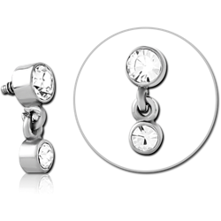 SURGICAL STEEL GRADE 316L JEWELED MICRO ATTACHMENT FOR 1.2MM INTERNALLY THREADED PINS