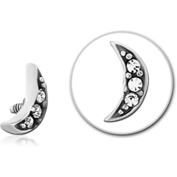 SURGICAL STEEL GRADE 316L JEWELED MICRO ATTACHMENT FOR 1.2MM INTERNALLY THREADED PINS