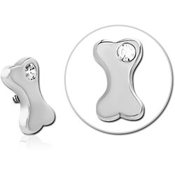 SURGICAL STEEL GRADE 316L JEWELED MICRO ATTACHMENT FOR 1.2MM INTERNALLY THREADED PINS