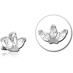 SURGICAL STEEL GRADE 316L JEWELED MICRO ATTACHMENT FOR 1.2MM INTERNALLY THREADED PINS