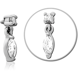 SURGICAL STEEL GRADE 316L JEWELED MICRO ATTACHMENT FOR 1.2MM INTERNALLY THREADED PINS