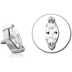 SURGICAL STEEL GRADE 316L JEWELED MICRO ATTACHMENT FOR 1.2MM INTERNALLY THREADED PINS