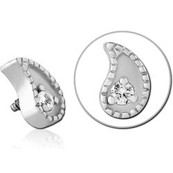 SURGICAL STEEL GRADE 316L JEWELED MICRO ATTACHMENT FOR 1.2MM INTERNALLY THREADED PINS