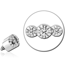 SURGICAL STEEL GRADE 316L JEWELED MICRO ATTACHMENT FOR 1.2MM INTERNALLY THREADED PINS