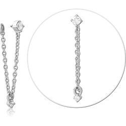 SURGICAL STEEL GRADE 316L JEWELED MICRO ATTACHMENT FOR 1.2MM INTERNALLY THREADED PINS