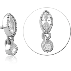 SURGICAL STEEL GRADE 316L JEWELED MICRO ATTACHMENT FOR 1.2MM INTERNALLY THREADED PINS