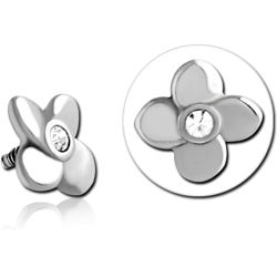 SURGICAL STEEL GRADE 316L JEWELED MICRO ATTACHMENT FOR 1.2MM INTERNALLY THREADED PINS