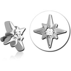 SURGICAL STEEL GRADE 316L JEWELED MICRO ATTACHMENT FOR 1.2MM INTERNALLY THREADED PINS