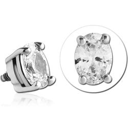 SURGICAL STEEL GRADE 316L JEWELED MICRO ATTACHMENT FOR 1.2MM INTERNALLY THREADED PINS