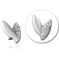 SURGICAL STEEL GRADE 316L JEWELED MICRO ATTACHMENT FOR 1.2MM INTERNALLY THREADED PINS