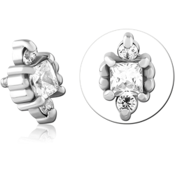 SURGICAL STEEL GRADE 316L JEWELED MICRO ATTACHMENT FOR 1.2MM INTERNALLY THREADED PINS