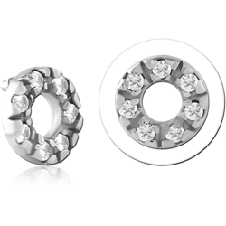 SURGICAL STEEL GRADE 316L JEWELED MICRO ATTACHMENT FOR 1.2MM INTERNALLY THREADED PINS